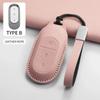Car Key Case Cover Shell Fob for Leapmotor T03 S01 C11 for 2023-2025 Leapmotor C01 T03 S01 C11 Leap Motor PU Leather Keyring