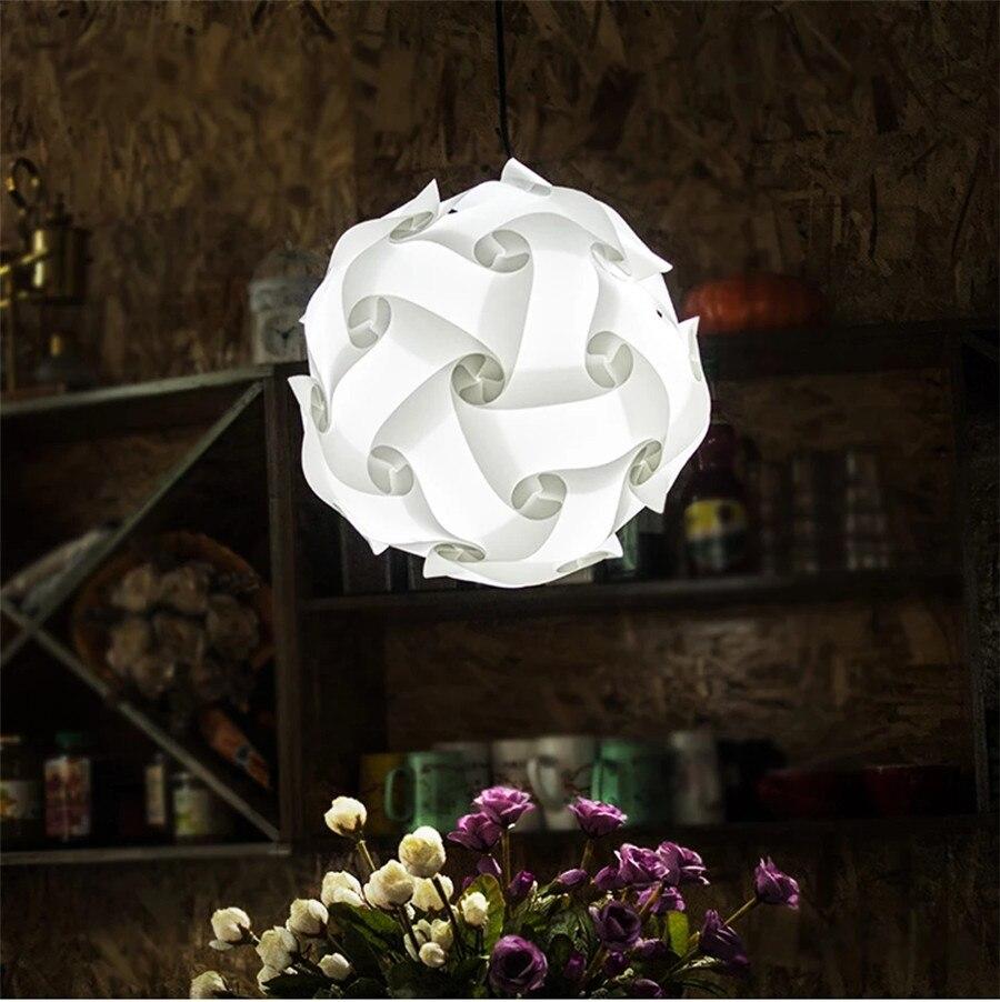 Modern Creative IQ DIY Puzzle Light Pendant Lamp Shade Decoration Chandelier Hanging Lighting Home Accessories
