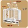 Thickened Square Tube Indoor Dog Cage with Toilet