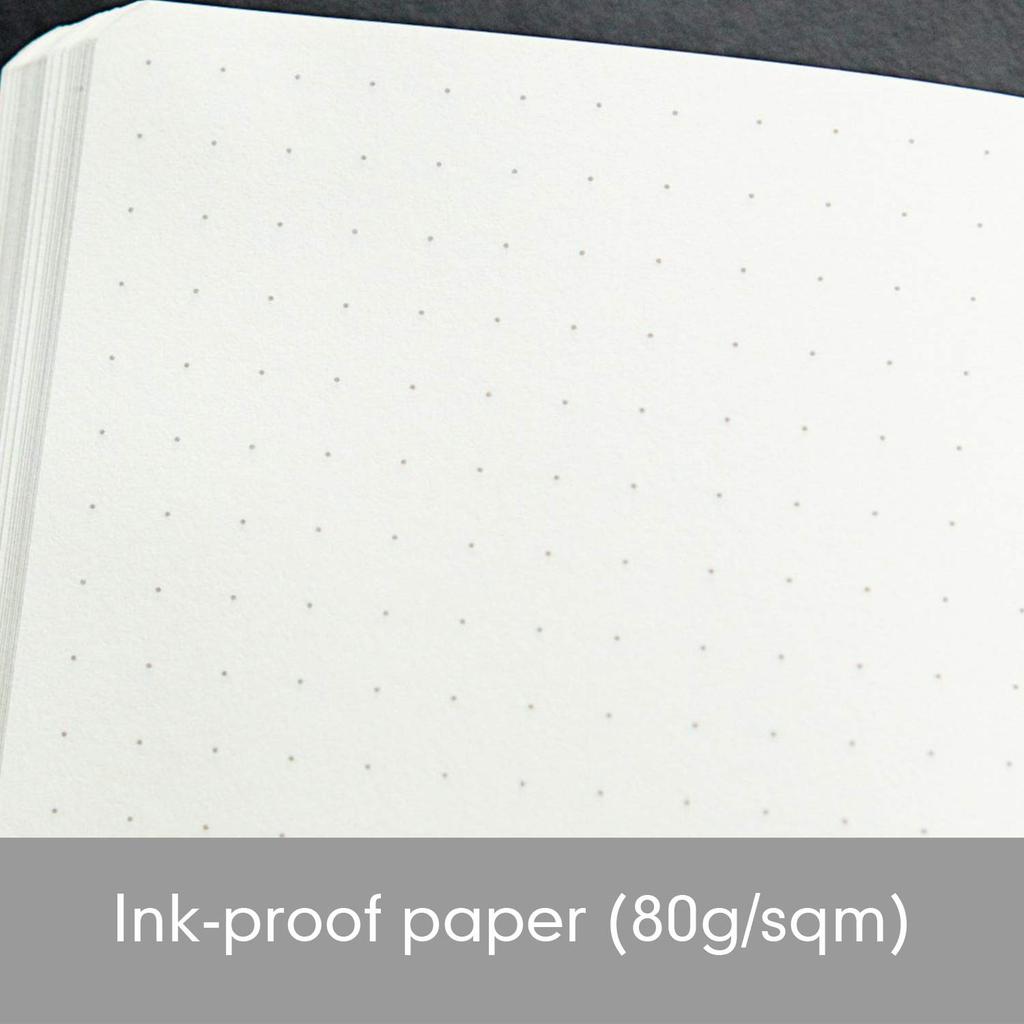 Leuchtturm A5 Notebook with Dotted Grid, Silver, 355678, Officially Imported