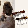 Teeth Acetic Acid Bow Hair Comb Fixed Combs Side Clip Cute Anti Slip Bangs Clip  Student