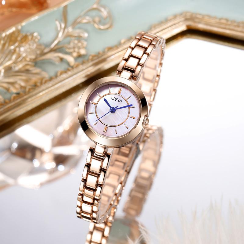 Niche Light Luxury Small Women'S Watch Junior High School Student Quartz Watch Women'S Simple Waterproof Alloy Watch