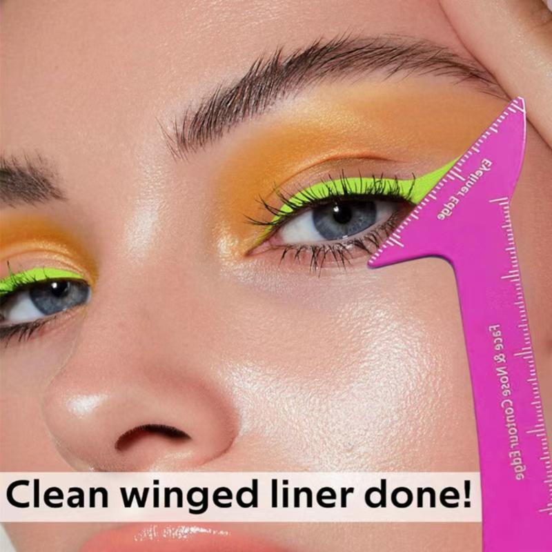 Multi Functional Eyeliner Stencil Reusable Wing Tip Guide Makeup Tool for Quick and Even Eyeline Shapes
