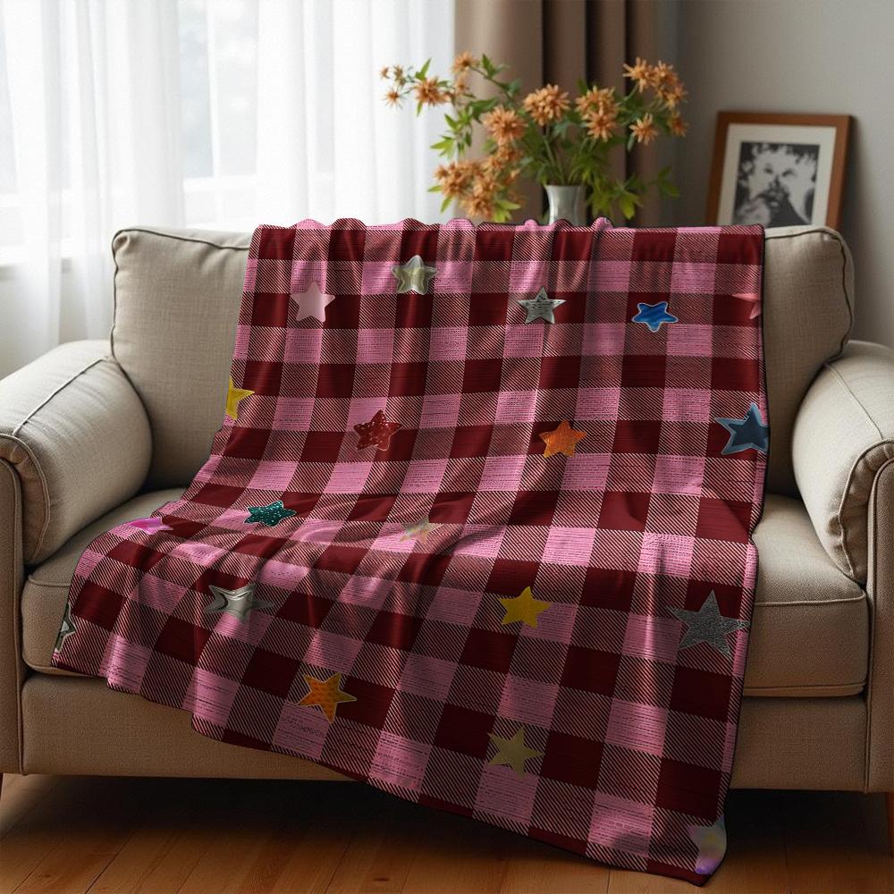 Red Chili Pepper Cartoon Anime Print Flannel Blanket Soft Warm Throw for Kids Bedroom Sofa Christmas Office Car