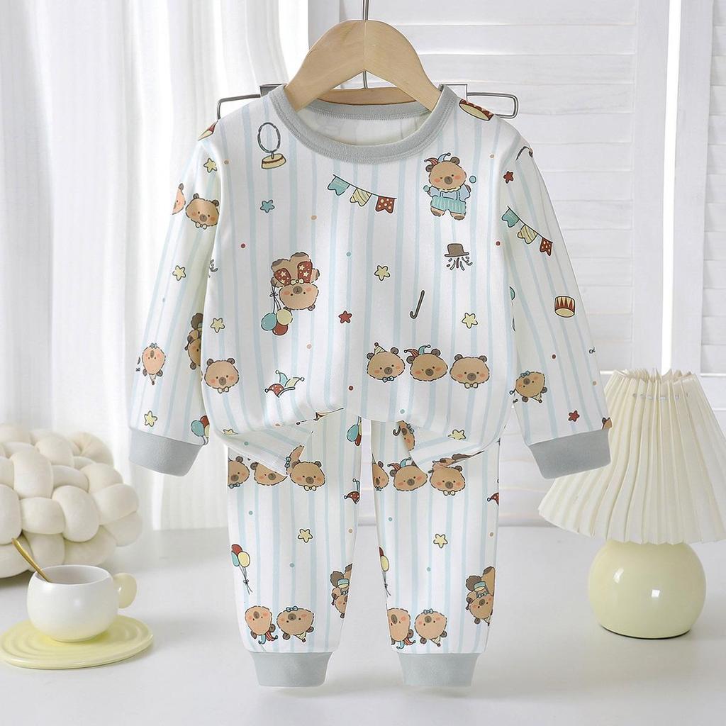 Children's Thermal Fleece Autumn & Winter Pajama Set - Boys & Girls Warm Long Sleeve Top & Pants