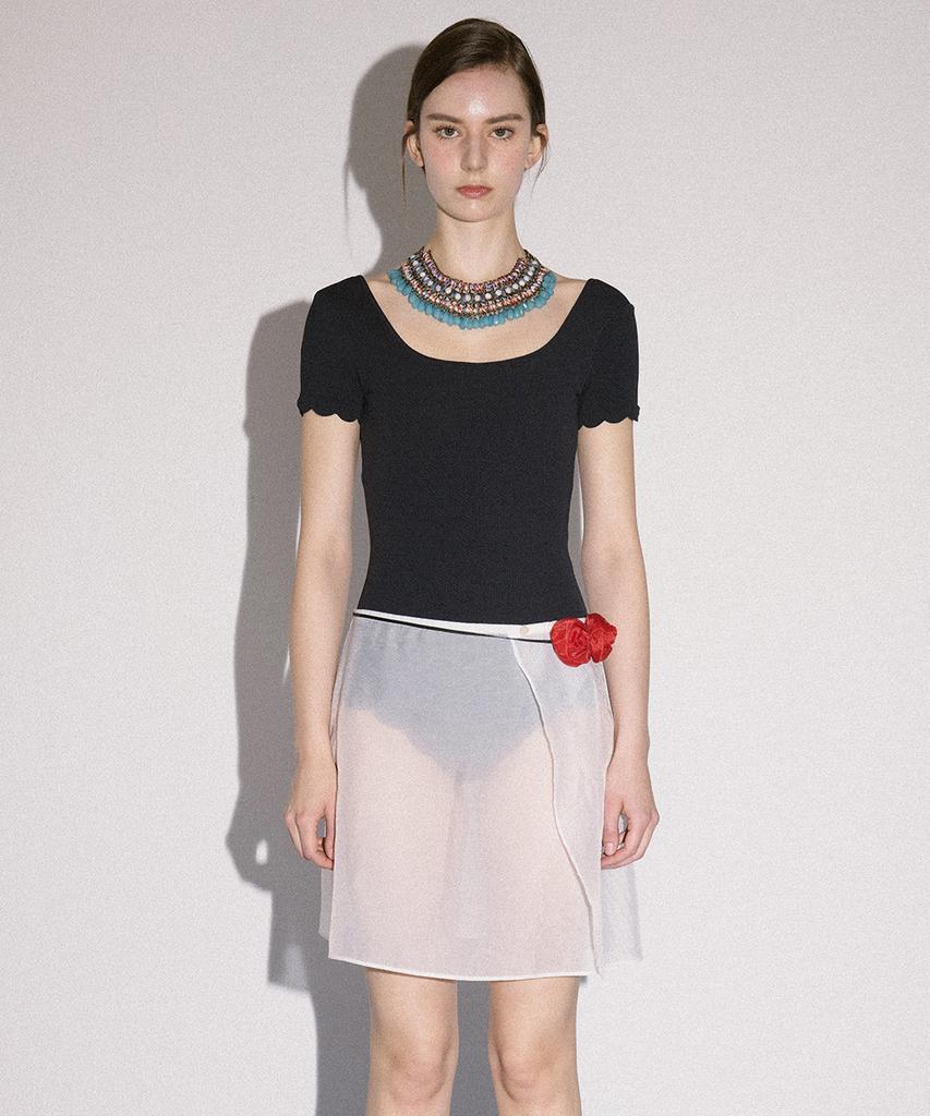 Melly And Rose Rose See-Through Wrap Skirt (304787)
