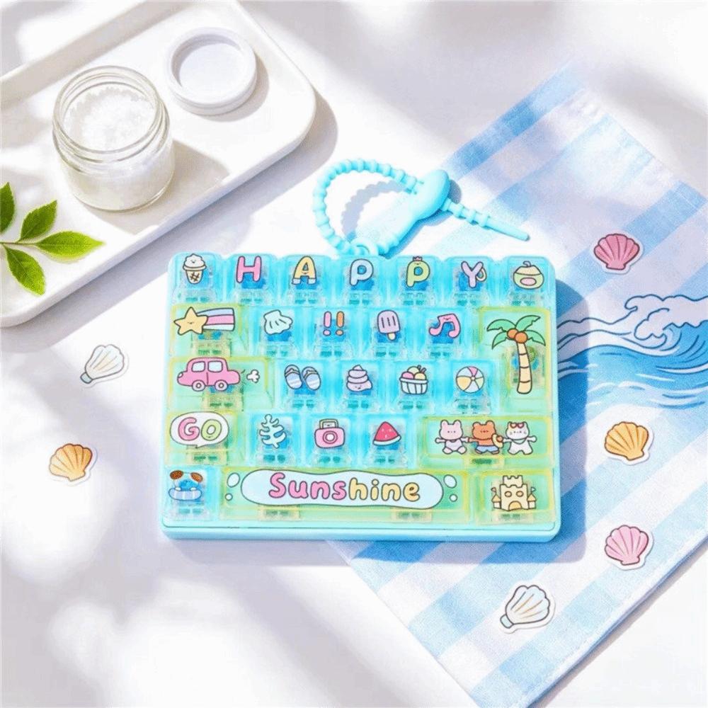 Clear Key Sounds Stress Relief Decompression Toy Keychain Keyboard Toy  Bag Ornament