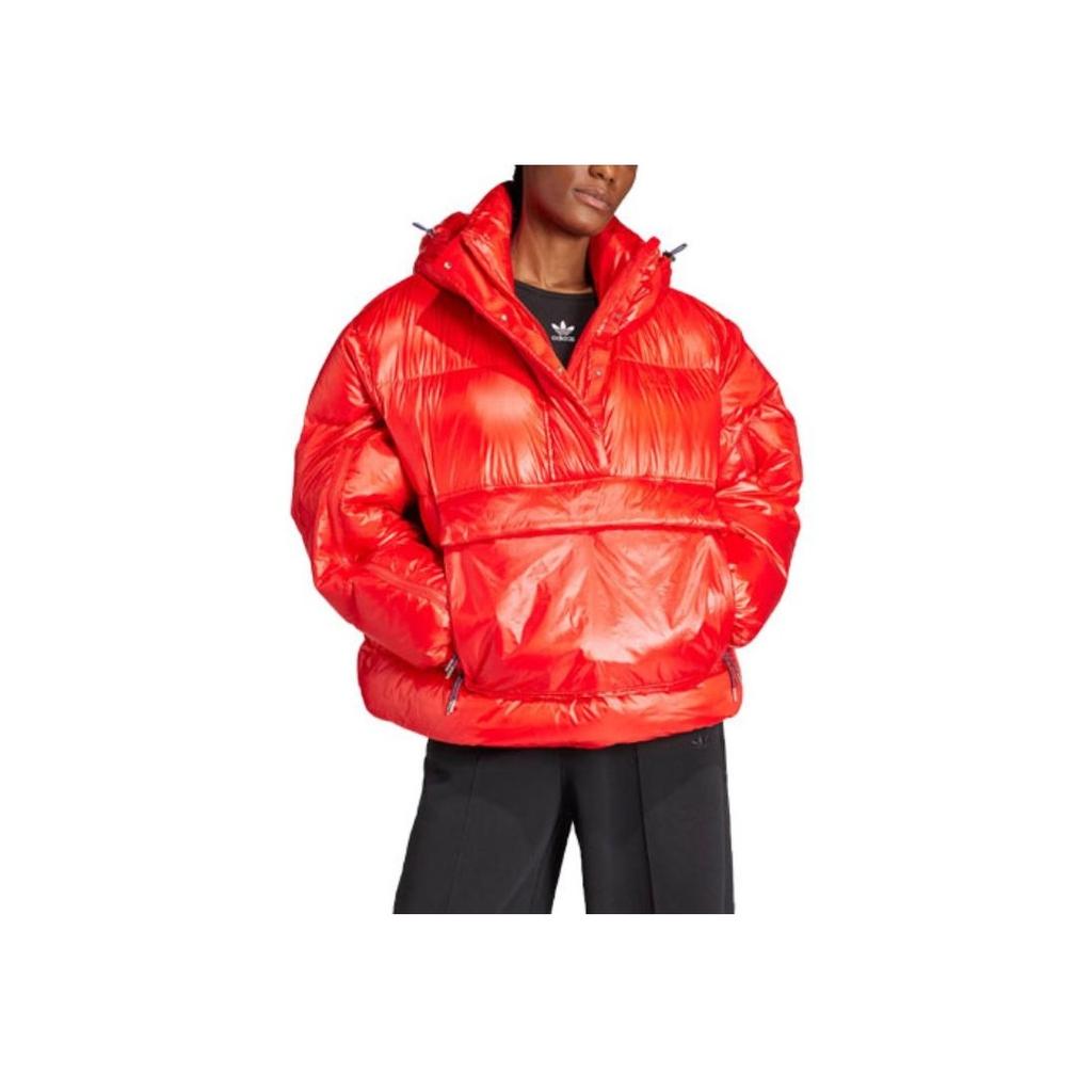 Adidas Originals Puffed Throw-Over Hooded Jacket Women Outerwear Bright-Red IR7114