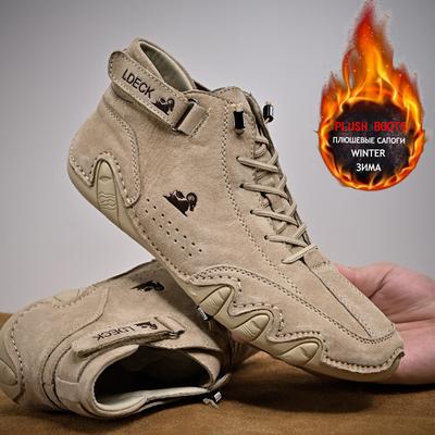 Men Sneakers  New In Casual Shoes Male High Top Sneakers Winter Warm Fur Designer Fashion Loafers Lace Up Shoes Men Boots