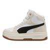 Puma Rebound Femme Mid Zamszowe Białe Czarne Mrożone Kość Słoniowa Damskie Sneakersy Kremowe 402595-01