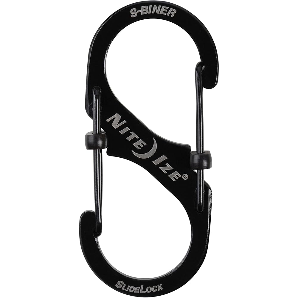 Nite Ize S-Biner SlideLock Carabiner #3 Black Durable Lightweight Accessory