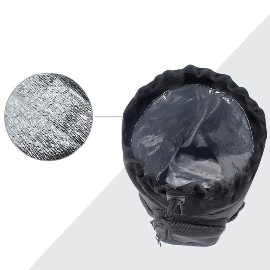 Water Bottle Carrier with Shoulder Strap Zippered Pocket Design Wear Resistant Flask Water Bottle Holder Sling Bag