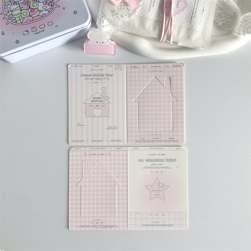 10PCS Ins Hollow Folding Card Photo Frame Protection Packaging Material Decoration Folding DIY Message Greeting Card Card