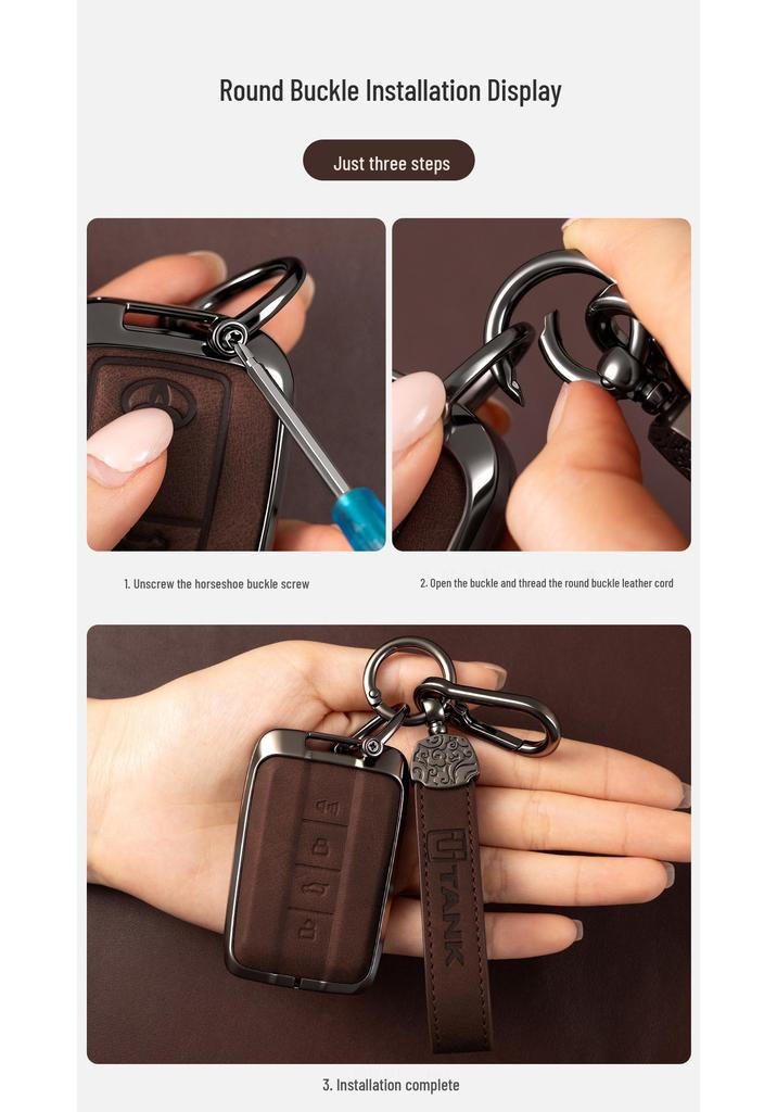 Compatible with the Cyber Tank 300 and Wey Tank 500, This Car Key Shell and Protective Cover.
