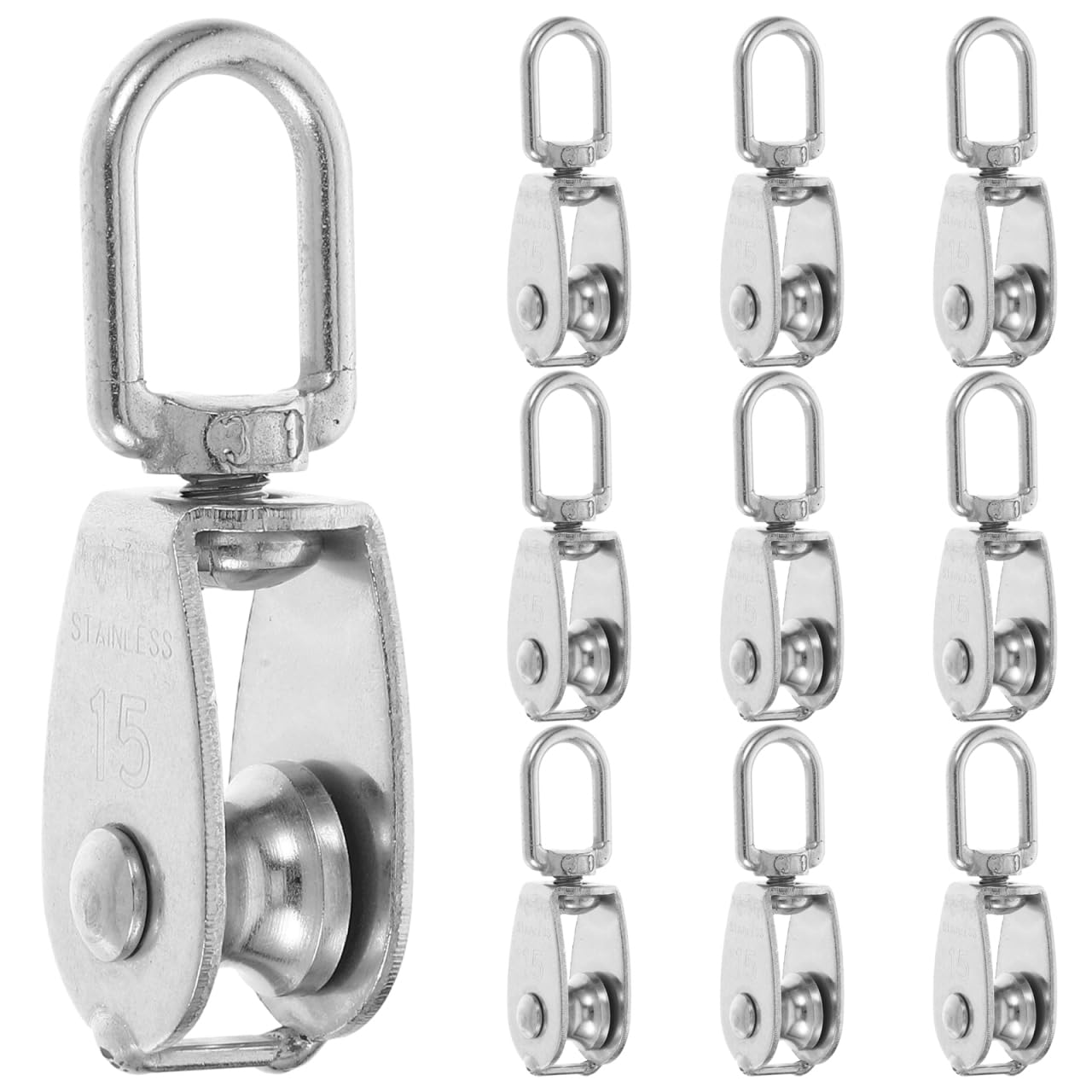 

VORCOOL 10pcs Wire Rope Pulley Lifting Wheel Cable Pulley Wheel Ceiling Pulley Sliding Door 6.50X2.30X1.20CM срібний