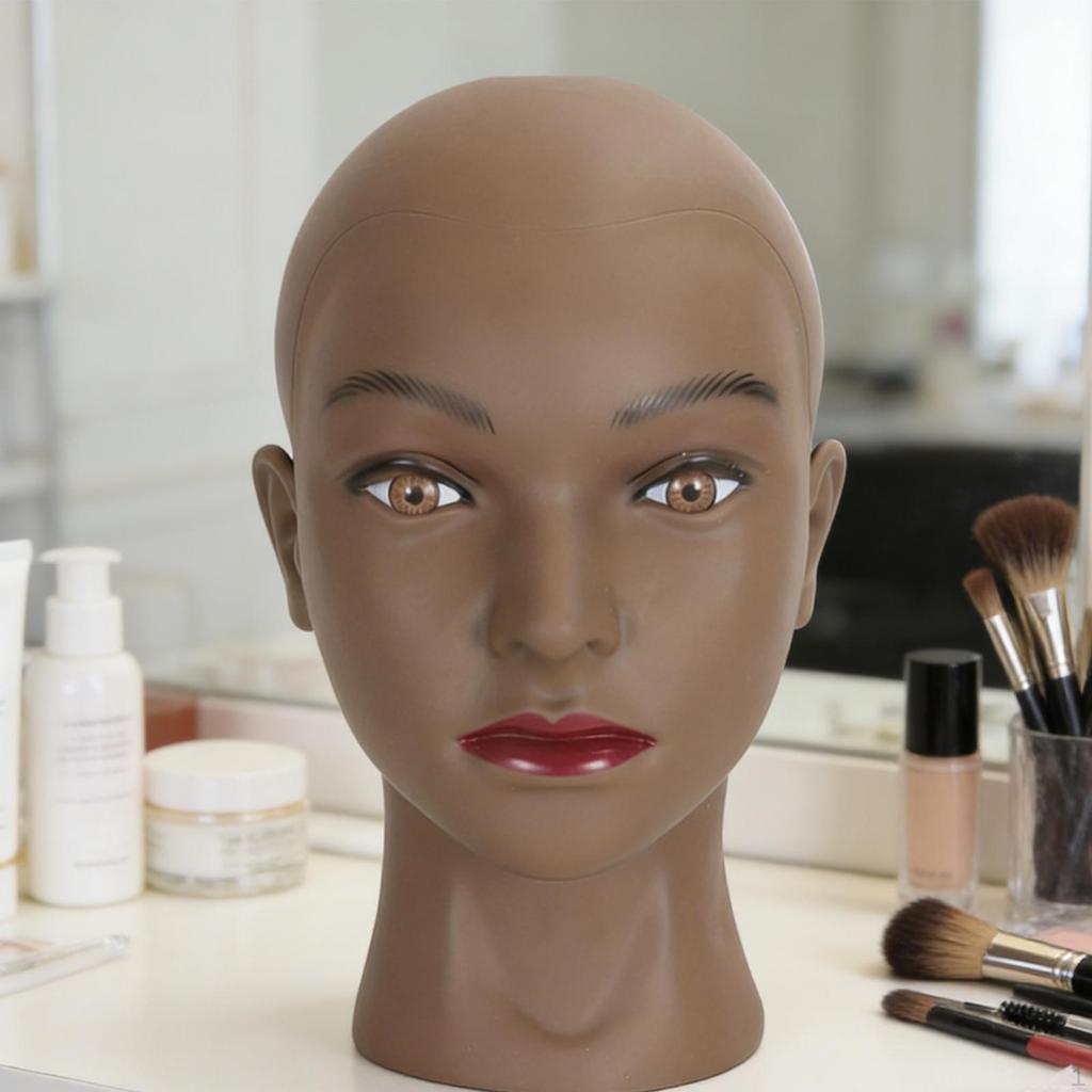 Testa di Manichino Femminile Modello Espositore Manichino Realistico in PVC per Trucco Centro Commerciale