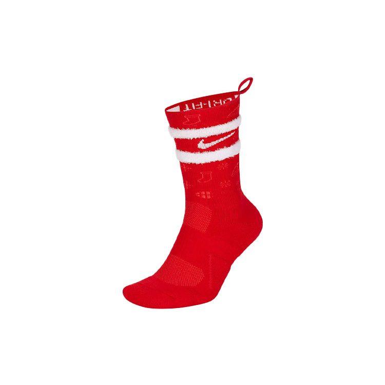 Nike Basketball Socks Unisex 1 Pack Christmas Red Couple's CK6786-657