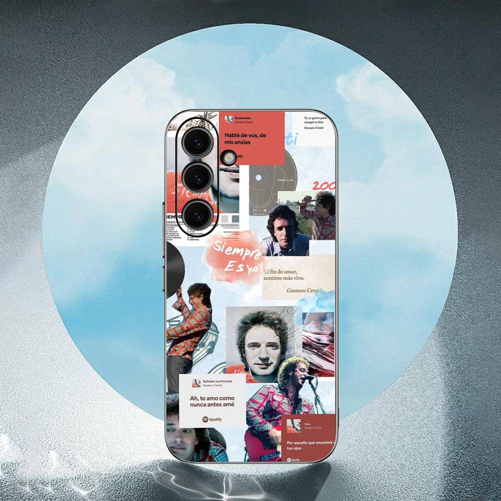 G-Gustavo-C O-Cerati For Samsung Galaxy S25 S24 S23 Ultra S22 S21 Plus S20 Black Soft Silicone Protective Case