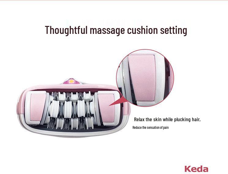 Keda-216 Rechargeable Unisex Electric Epilator: Full Body and Private Area Shaver