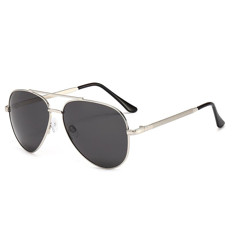 Metal Polarized Sunglasses Men'S Large-Frame Glasses Driving Sunshade Sunscreen Black Sunglasses Factory