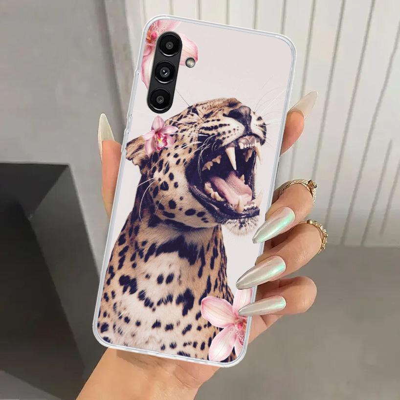 Pink Leopard Print Phone Case for Samsung Galaxy A17 A16 A37 A26 A36 A57 A56 A15 A25 A35 A55 A14 A24 A34 A54 A13 A23 A33 A53 Gal