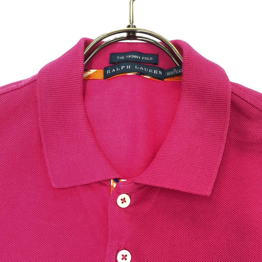 Ralph Lauren THE SKINNY POLO Logo Stickerei Kurzarm Rehbraunes Poloshirt Damen Gebraucht