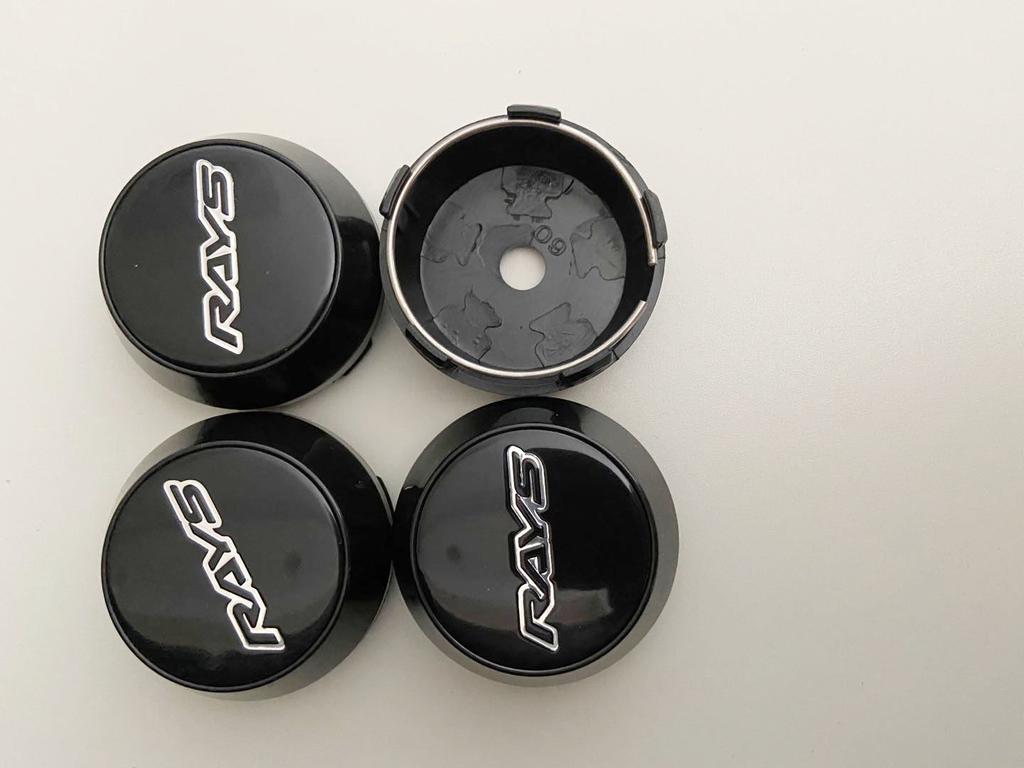 4PCS/Lot 65MM Car-Wheel-Center-Hub-Caps-for RAYS-VOLK Emblem Logo