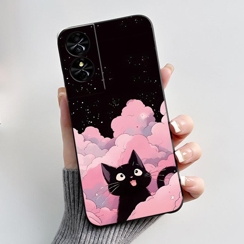 Phone Case For TCL 40 NxtPaper Back Cover Cute Rabbit Cat Funda Silicone Soft Coque For TCL 40 NxtPaper 4G Shockproof Case Shell