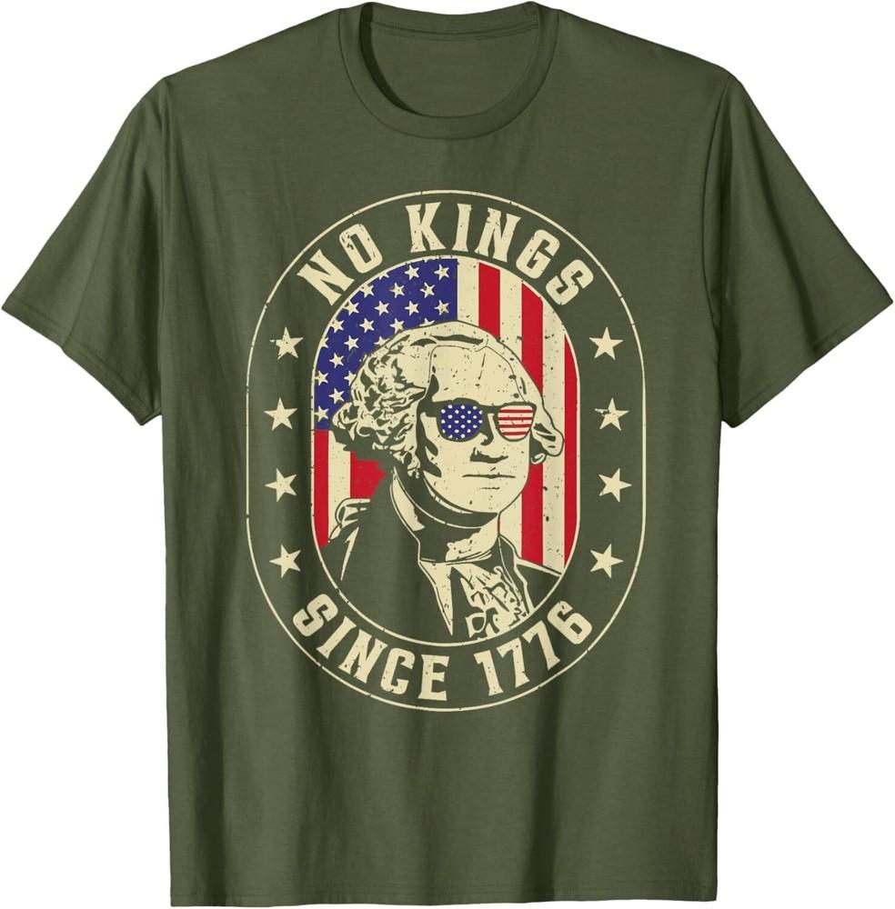 

No Kings In America 1776 Save Democracy United States Trump Unisex T-Shirt S