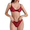 French Sexy Lace Embroidery Lingerie Set: Ultra-Thin Bra for Enhanced Support