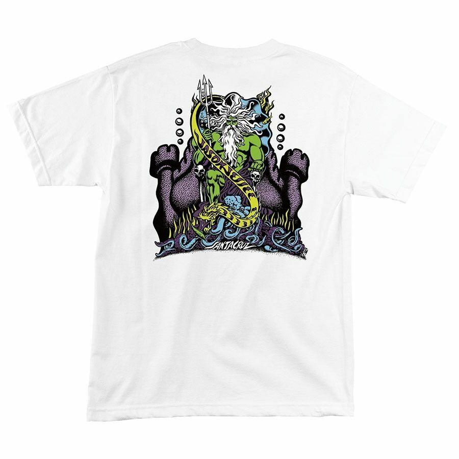 Santa Cruz Jason Jessee NEPTUNE Skateboard T Shirt WHITE S разноцветный