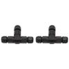 2 Pcs Tee Wire Connectors IP68 Waterproof 2 Pin 3 Pin T Shape Electrical Terminal Adapter for