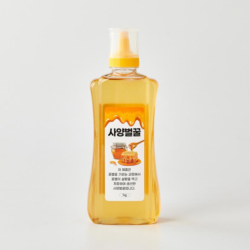 Super Special Price Honey 1kg, Direct from the Producer, 100% Domestically Produced Honey, Tube Type for Commercial Use, 1kg, 1 Unit