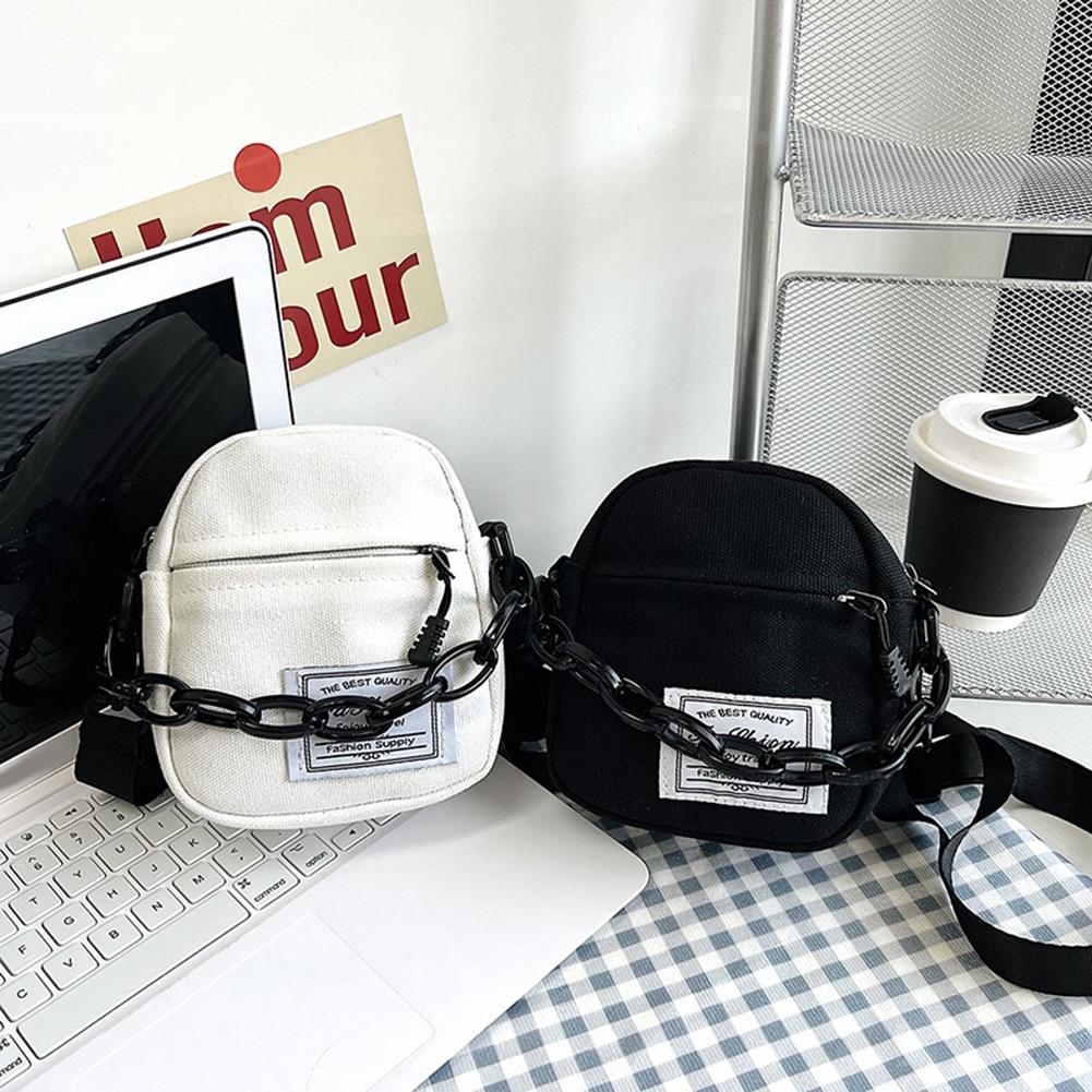 Women Small Canvas Shoulder Bag Corduroy Chain Designer Bag for Teenager Girl Crossbody Bag Cute Tote Purse Female Handbag