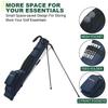 MAZEL Golf Club Ultra Large Capacity Includes Hood and Holds 8 Self-Stand Case, Lightweight, Storage, Pocket, Clubs, Men's, Women's (Navy Blue)
