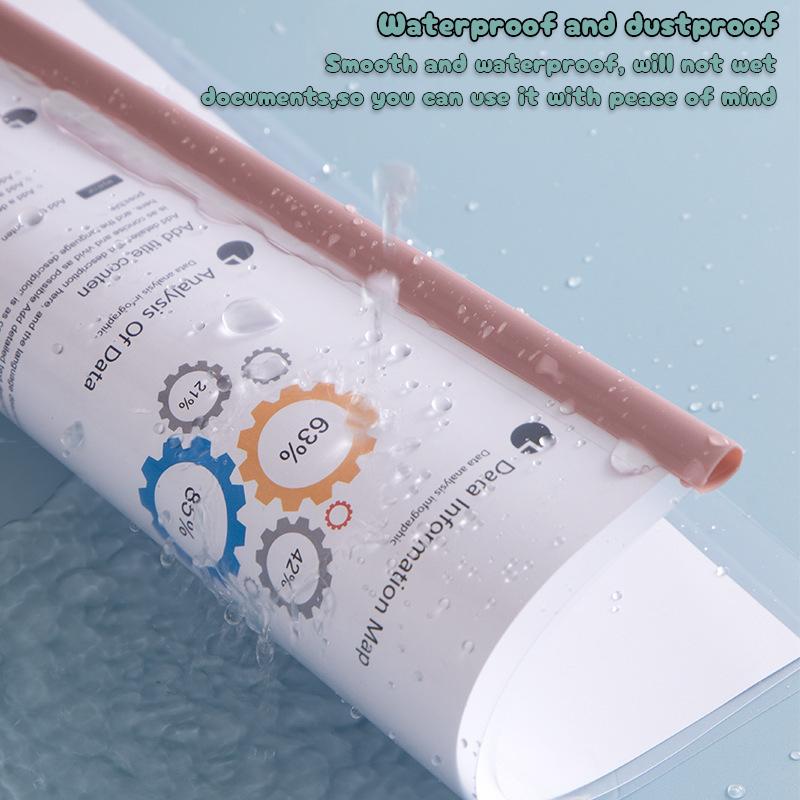 5Pc/Set A4 Transparent Folder Thickened Plastic Folder File Water-Repellent Test Paper Storage Bag Office Document Classification Bag