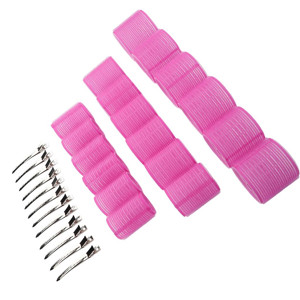 Hair Root Curlers Pink Self Grip Hair Curlers Rollers with Clips for Hair Dressing Styling DIY
