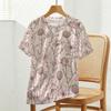 Women's Floral Short Sleeve Top Minimalist Light Mature Vibe, Comfortable Soft Fabric, Fresh Design for Daily, Vacation & City Walks