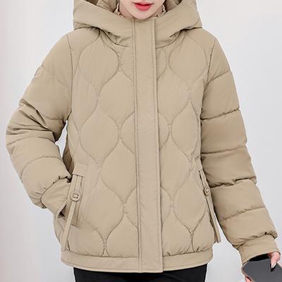 Módne dámske zimné kabáty Voľné s kapucňou Elegantné dámske bundy Hrubé teplé krátke parky