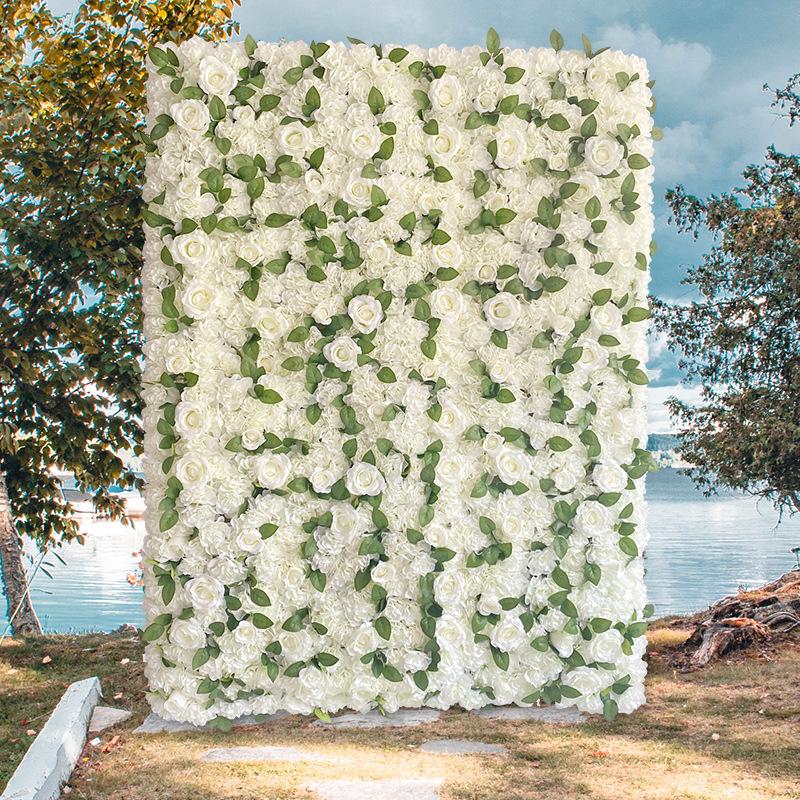Simulation Rose Wall Wedding Arrangement Props Flower Row DIY Background Decoration Hydrangea Silk Flower Rose Wall Setting