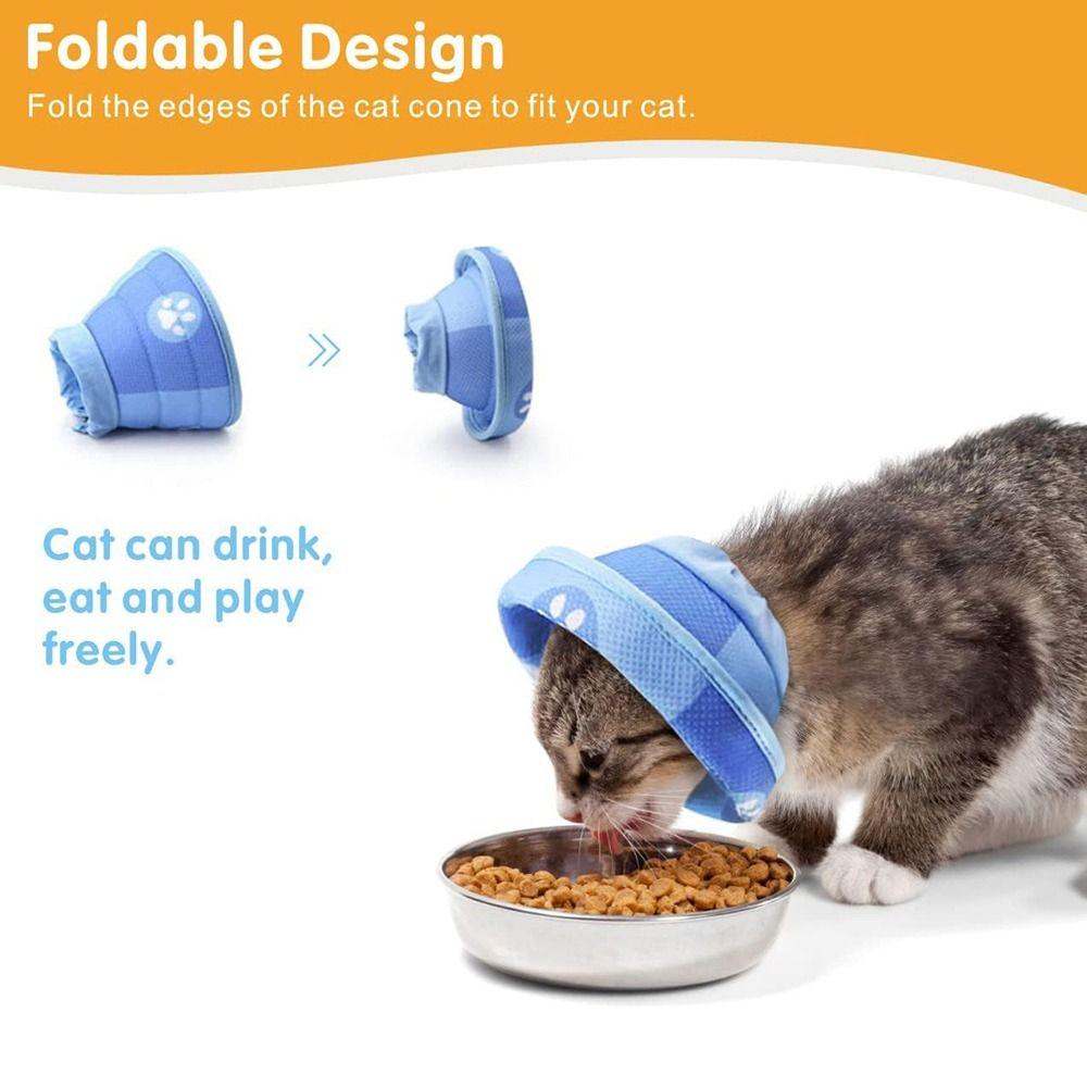 Anti Lick Pet Adjustable Collar Anti Bite Cat Neck Cone Practical Cat Neck Ring  Rabbits