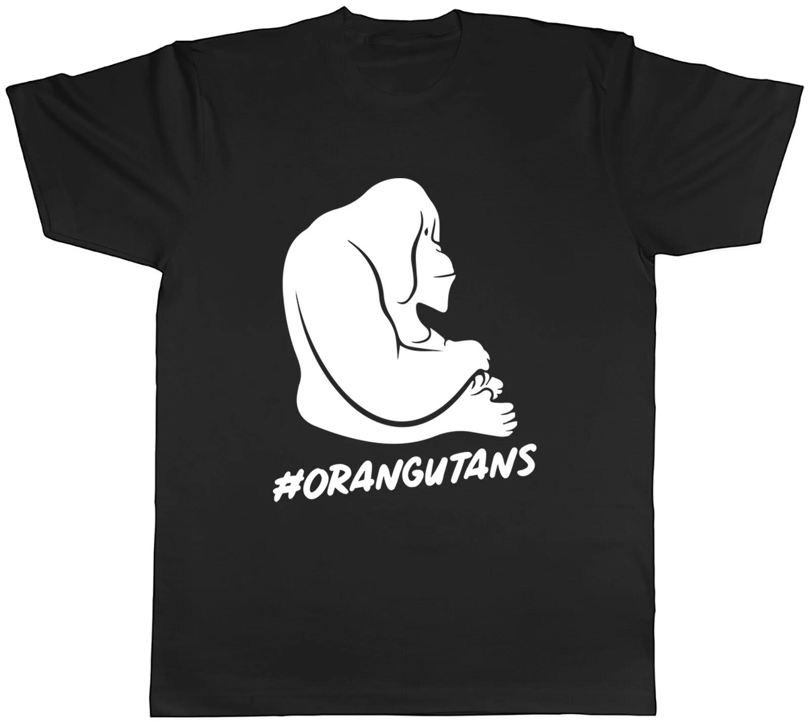 Orangutans Mens T-Shirt Primate Ape Human Monkey Tee Gift S