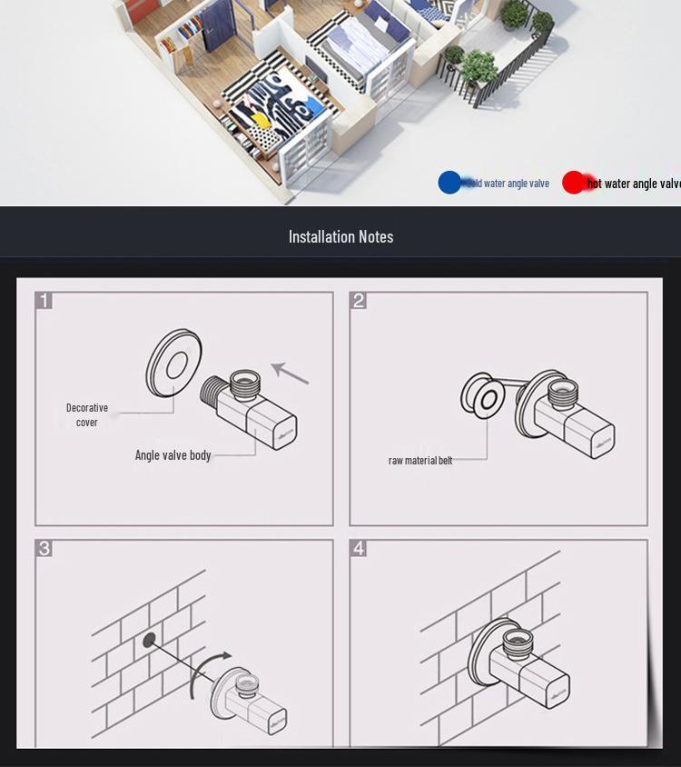 Antikes Messing Geschnitzt Retro Verdickt Schwarz Explosionsgeschützt Heiß/Kalt Eckventil