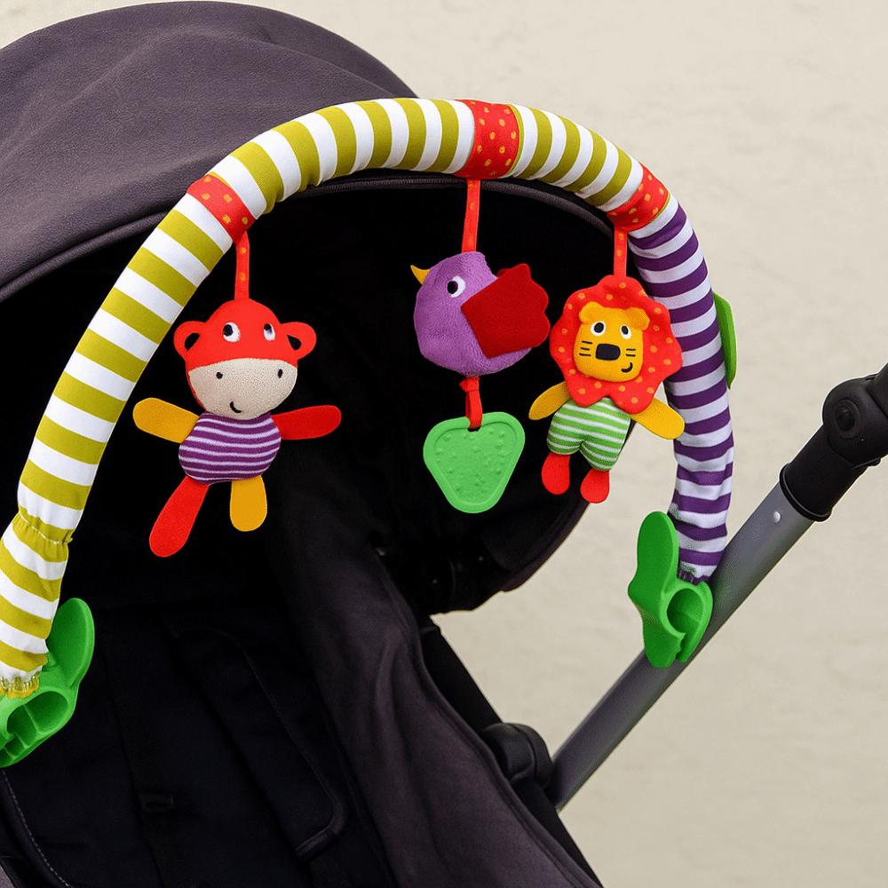 Early Education Crib Rattles Music Plush Toys Baby Sensory Hanging Rattles  Baby Crib