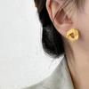 Korean Gold And Silver Two-Color Geometric Triangular Stud Earrings Female Niche Design Sweet And Cool Style Versatile Accessories