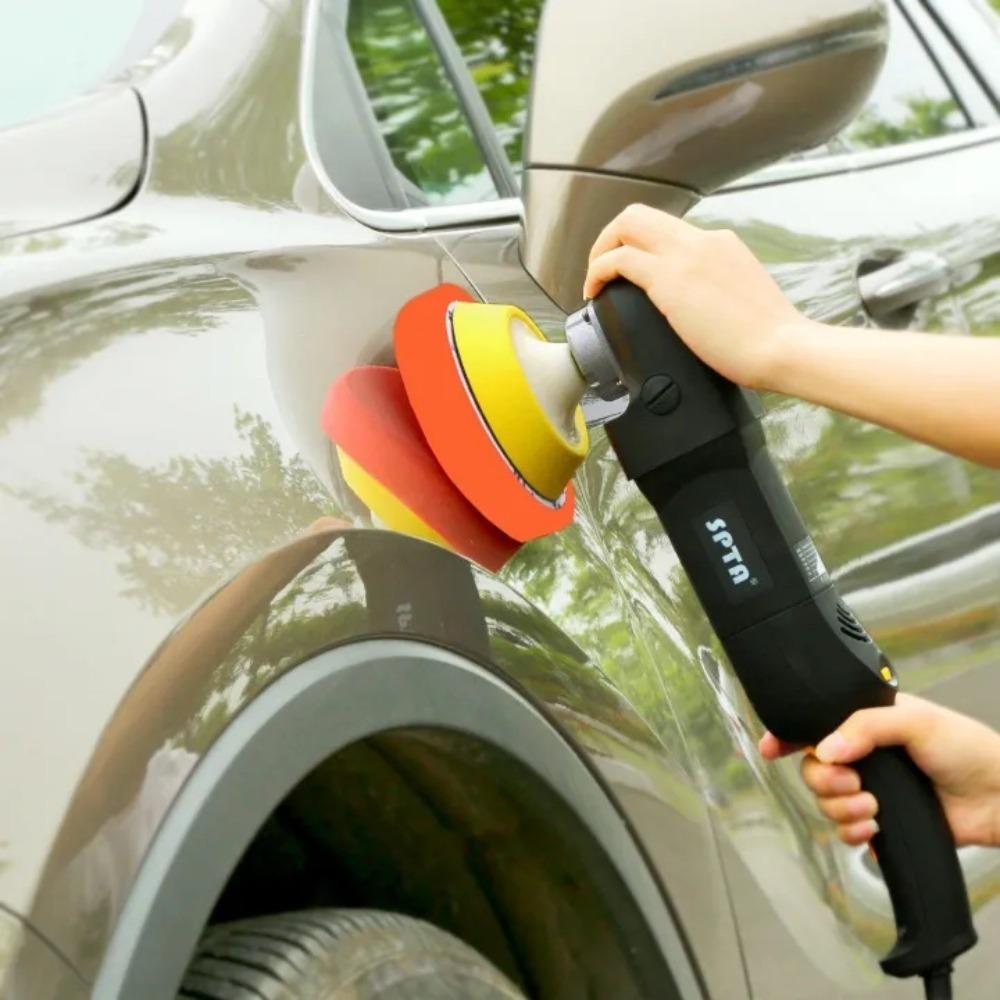 5pcs 5/6inch Car Polishing Buffer Pads Flat Sponge Waxing Pad Kit Self Adhesive Sponge Disc Automotive Beauty Care Accessories