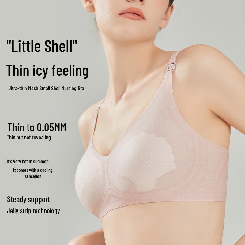Summer Thin Front-Opening Nursing Bra - Breathable Maternity Underwear