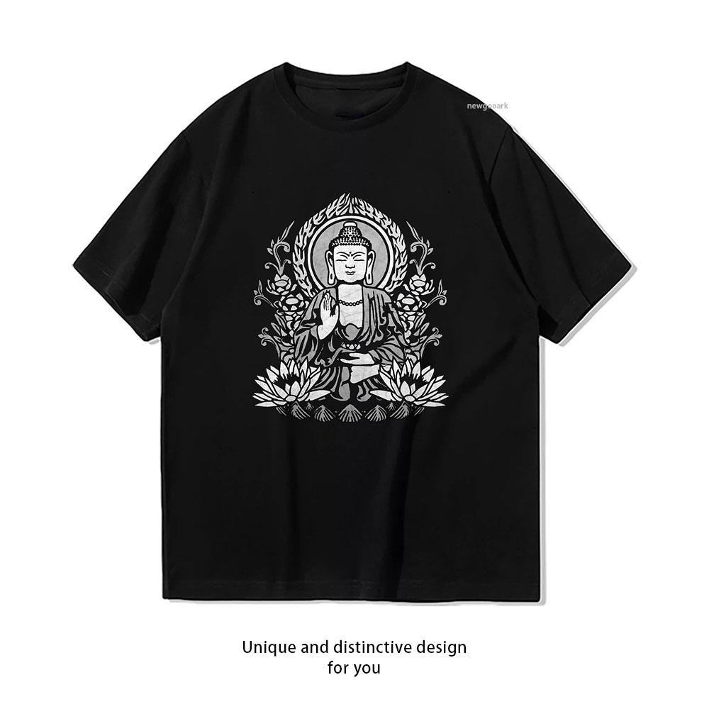 Siddhartha Gautama Buddha White TShirt Women Unisex Casual cotton printed t shirts Creative streetwear camisetas tops S