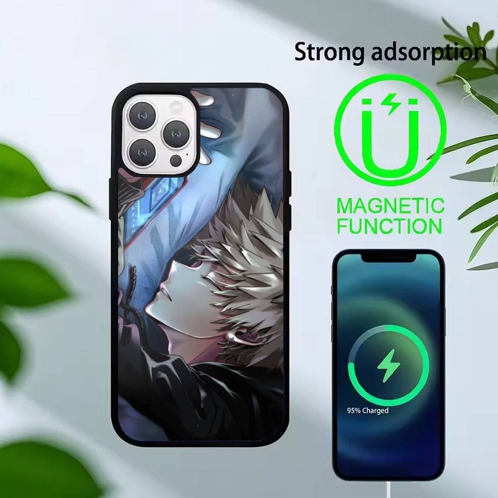 Katsuki Bakugo E-Hero Academia Phone Case For iPhone 17,16,15,14,13,Pro,Max,Plus,Magnetic For Magsafe Wireless Charging