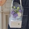 Clear PVC Tote Bag for Fresh Flower Arrangements - Rose Bouquet Gift Box Packaging